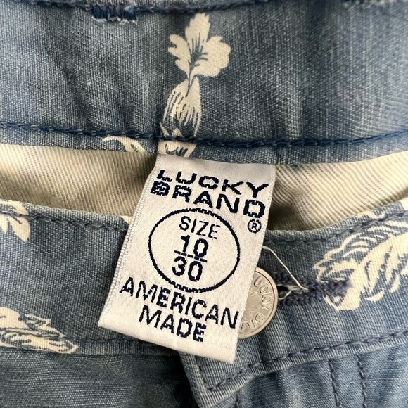 Lucky Brand Vintage low rise floral print straight leg jeans 32/30 #15 - Picture 8 of 13